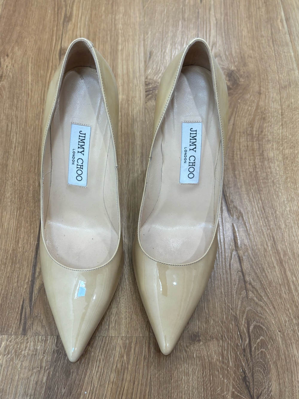 Jimmy Choo Pointed Toe Patent Leather Pumps